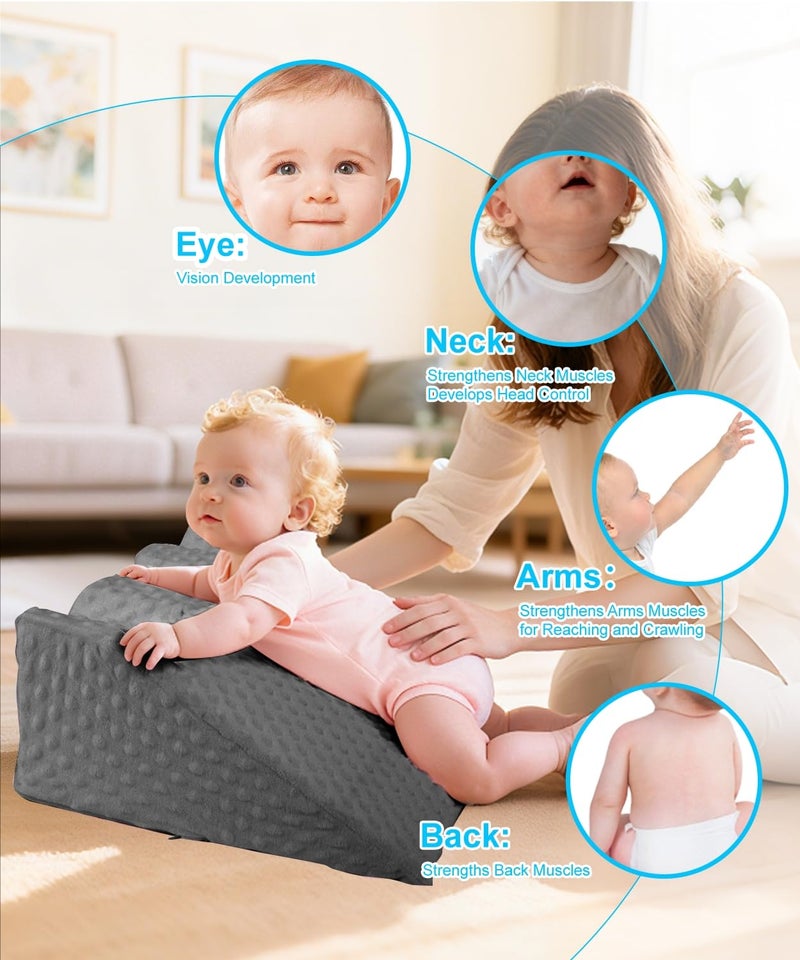 CreateBay Store Nursing Reflux Prop for Infant,Baby Colic & Gas Relief,Memory Foam Nursery Support for Newborns with Reusable Bag & Colorbox,Baby Tummy Time Prop for Neck and Shoulder Strength Growth, Newborn Gift - Image 4
